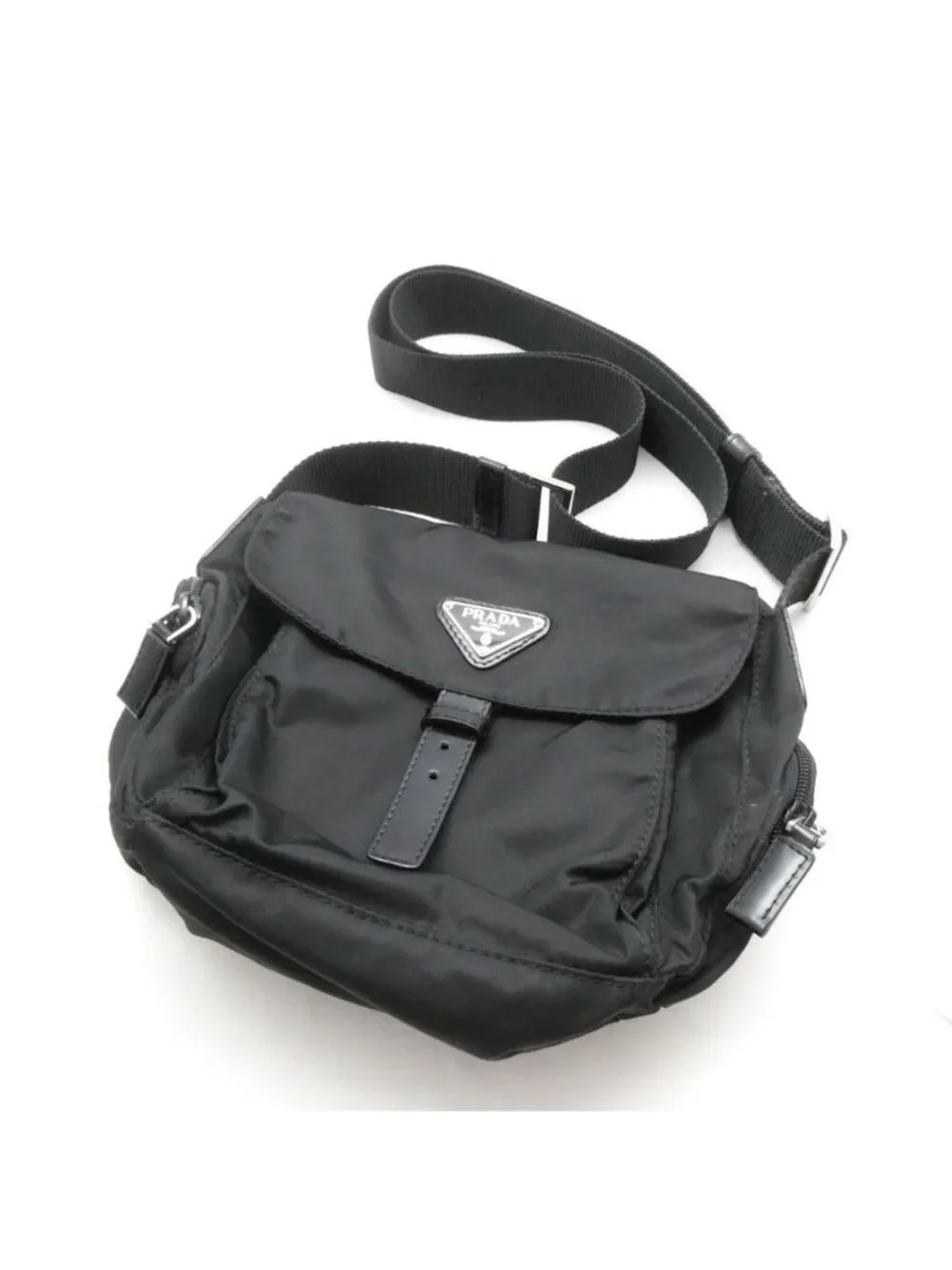 Prada Shoulder Bag Nylon Triangle Logo